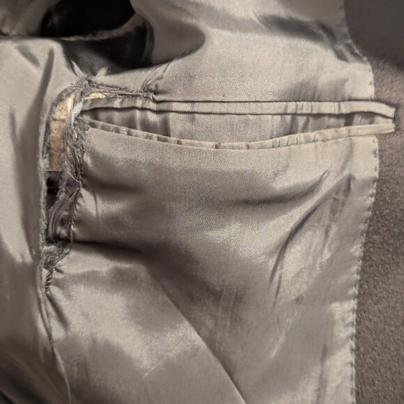 HATHAWAY PLATINUM Mens Sport Coat Blazer Jacket Black 100% Cashmere Italy Sz 38R - Picture 5 of 5